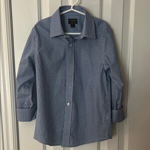 J.Crew Boys Thompson Blue Checkered Shirt